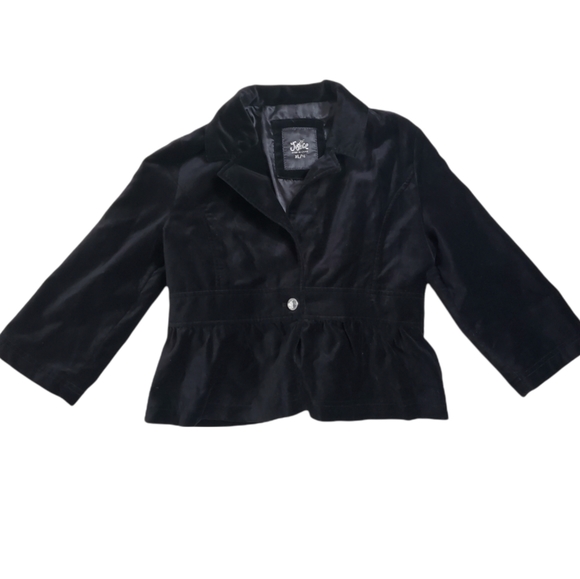 Justice Jackets & Coats Justice Girls Black Velvet Blazer Poshmark